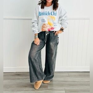 Mustard Seed Wide Denim Pants